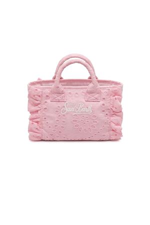 Borsa Vanity mini volant in cotone sangallo rosa SAINT BARTH KIDS | VAMI01802531L
